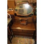 AN EDWARDIAN MAHOGANY DRESSING TABLE A/F