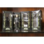 FOUR BOXED LIMITED EDITION GOLD & SILVER PAWN SHOP FIGURES