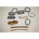 A COLLECTION OF EXPANDABLE BRACELETS ETC