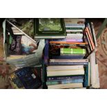 A TRAY AND BAG OF ASSORTED BOOK TO INCLUDE COOKERY BOOKS, CHILDRENS BOOKS ETC.