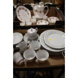 A TRAY OF PARAGON 'FLAMENCO' PATTERN CHINA, TOGETHER WITH A TRAY OF NORITAKE CHINA (2)