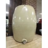 A LARGE VINTAGE STONEWARE BARREL H-64 CM