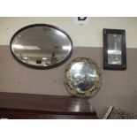 THREE ASSORTED VINTAGE WALL MIRRORS