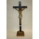 A VINTAGE FIGURE OF CHRIST UPON THE CROSS HEIGHT - 76CM