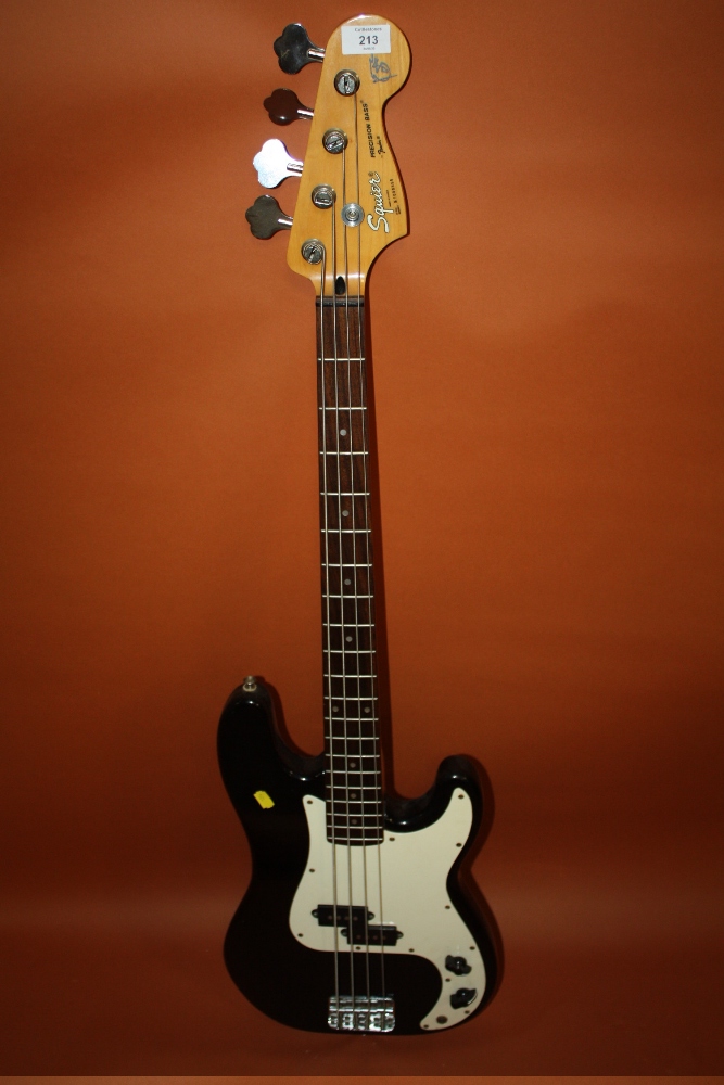 A SQUIRE PRECISION BASS GUITAR BY FENDER