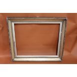 A 19TH CENTURY GILT PICTURE FRAME WITH GOLD SLIP - SLIP REBATE 77CM X 62CM FRAME REBATE - 83CM X