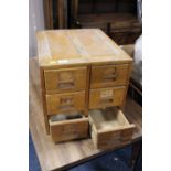 A VINTAGE OFFICE SIX DRAWER FILING CABINET H-40 CM W-42 CM