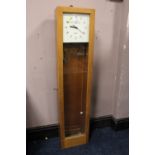 A GENTS OF LEICESTER GLAZED CLOCK H-128.5 CM