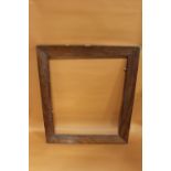 A 19TH CENTURY ROSEWOOD PICTURE FRAME REBATE 80CM X 66CM