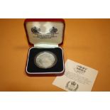 A STERLING SILVER GIBRALTAR 25 PENCE PIECE WITH CERTIFICATE OF AUTHENTICITY