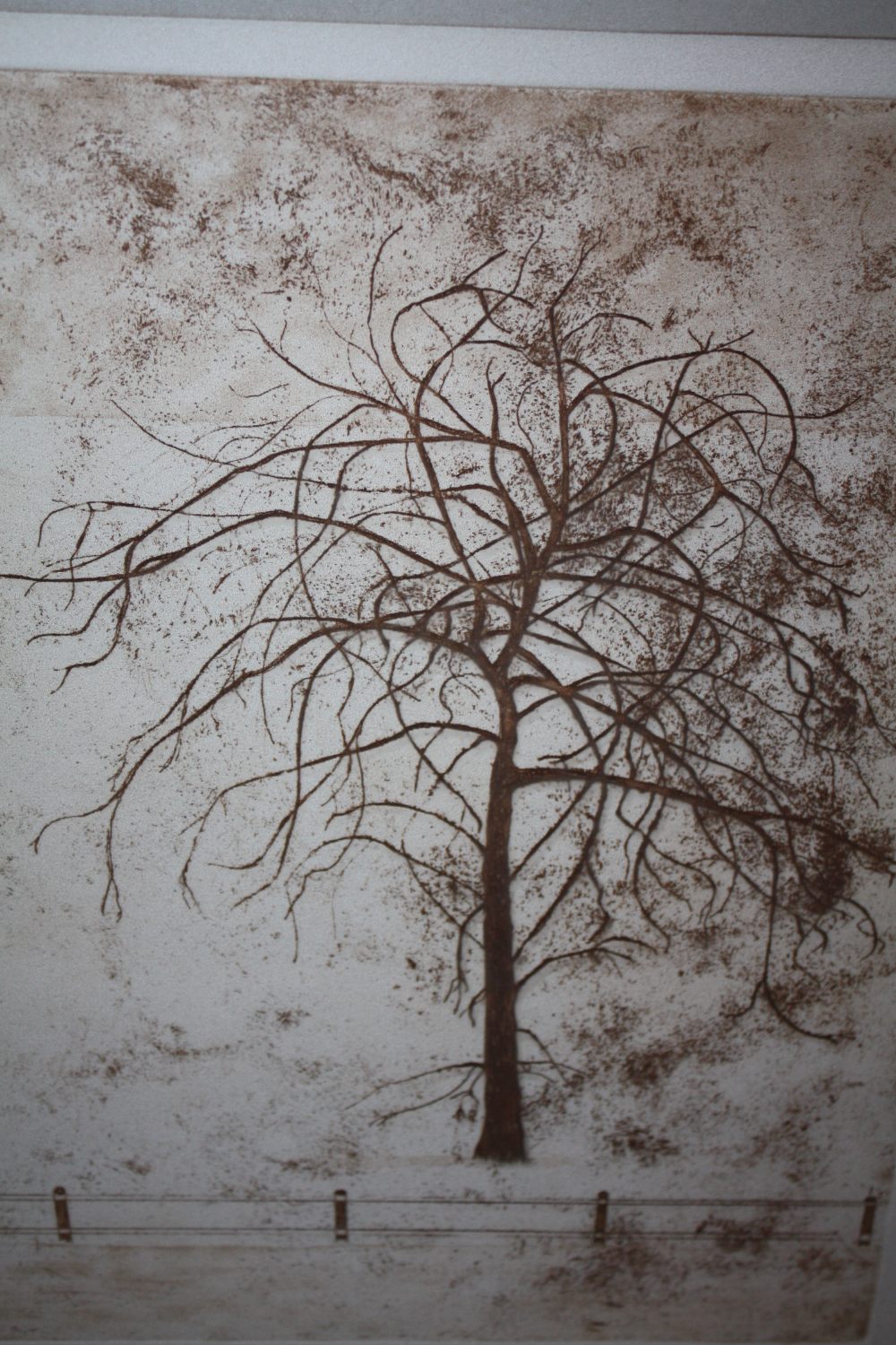 DAPHNE PEPPER - A FRAMED AND GLAZED SIGNED LIMITED EDITION PRINT ENTITLED 'A TREE IN THE PARK' 14/25 - Image 2 of 3