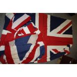 A COLLECTION OF VINTAGE AND MODERN UNION JACK FLAGS (7)