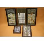 A COLLECTION OF FRAMED AND GLAZED CIGARETTE CARDS