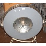 A VINTAGE CIRCULAR HEATER, HEIGHT 68 CM, DIAMETER 66 CM