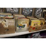 FOUR TRAYS OF LP RECORDS MAINLY CLASSICAL