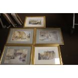 SIX VARIOUS FRAMED PRINTS TO INCLUDE RUSSELL FLINT