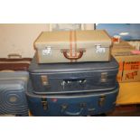 THREE VINTAGE SUITCASES