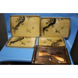 A COLLECTION OF ORIENTAL STYLE TRAYS