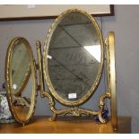 A GILT TRIPLE MIRROR