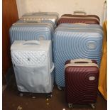 A COLLECTION OF ASSORTED SUITCASES, SOME A/F