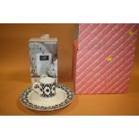 A BOXED EMMA BRIDGEWATER MUG & PLATE SET TOGETHER WITH A BOXED EMMA BRIDGEWATER DAB DIGITAL RADIO