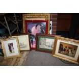 A COLLECTION OF PRINTS TO INCLUDE GILT FRAMED EXAMPLES (8)