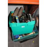 THREE BOXES OF ASSORTED TOOLS TO INCLUDE SAWS, FILES SPANNERS ETC