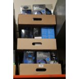 THREE TRAYS OF GAMING HEADSETS AND BLUETOOTH SPEAKERS