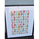 KING & McGAW FRAMED AND GLAZED MODERN PRINT, THE HAPPINESS BY INALUXE - OVERALL 93 CM X 76.5 CM