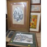 A COLLECTION OF FIVE PRINTS TO INCLUDE THE POTTERY'S ETC