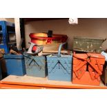 SIX ASSORTED TOOL BOX AND CONTENTS