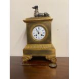 MID 19TH CENTURY FRENCH MANTEL CLOCK BY RAINGO FRERES OF PARIS, the gilt brass case with fine c