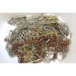 A QUANTITY OF POCKET WATCH CHAINS