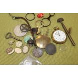 A QUANTITY OF COLLECTABLES TO INC POCKET WATCH ETC