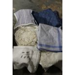 A QUANTITY OF LINEN ETC