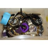 A TUB OF ASSORTED WRISTWATCHES