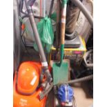 A FLYMO LAWNMOWER, TWO VACUUM CLEANERS, STEAM CLEANING KIT ETC