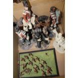 A COLLECTION OF LEAD & OTHER SOLDIER FIGURES, MOULDS ETC