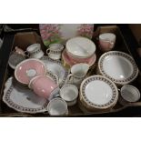 A TRAY OF ASSORTED ROYAL ALBERT CROWN CHINA