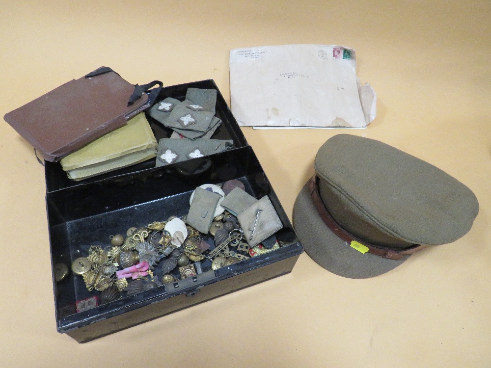 A COLLECTION MILITARY ITEMS RELATING TO 2ND LIEUTENANT A F EVANS H.A.L.