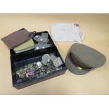 A COLLECTION MILITARY ITEMS RELATING TO 2ND LIEUTENANT A F EVANS H.A.L.