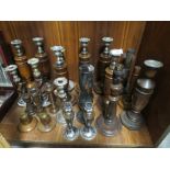 A LARGE COLLECTION OF VINTAGE CANDLESTICKS