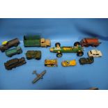 VINTAGE DIE CAST VEHICLES - LORRIES, MILITARY ETC.