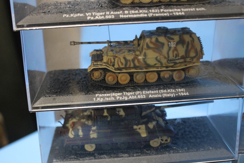 TEN DIE CAST GERMAN WWII TANKS TO INCLUDE JAG D PANTHER, PZ.KPFW VI TIGER, PANZER-JAGER, TIGER II - Image 4 of 7