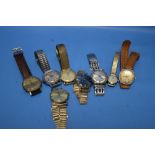 A COLLECTION OF MANUAL WIND WRIST WATCHES, TO INCLUDE EXAMPLES BY ROMA, PATRIA, SWISS AM ETC.