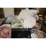 A LARGE QUANTITY OF COLLECTORS' PLATES AND OTHERS BOXED AND UNBOXED, SPODE, MASONS ETC.