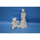 A COALPORT FIGURINE '"PRETTY AS A PICTURE'" TOGETHER WITH A COALPORT '"BABY BOY BEAR'" (2)