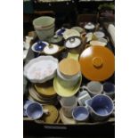 TWO TRAYS OF MAINLY HORNSEA AND DENBY POTTERY (NOT INCLUDING TRAYS)