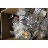 A BOX OF ASSORTED NEW COSTUME JEWELLERY A/F