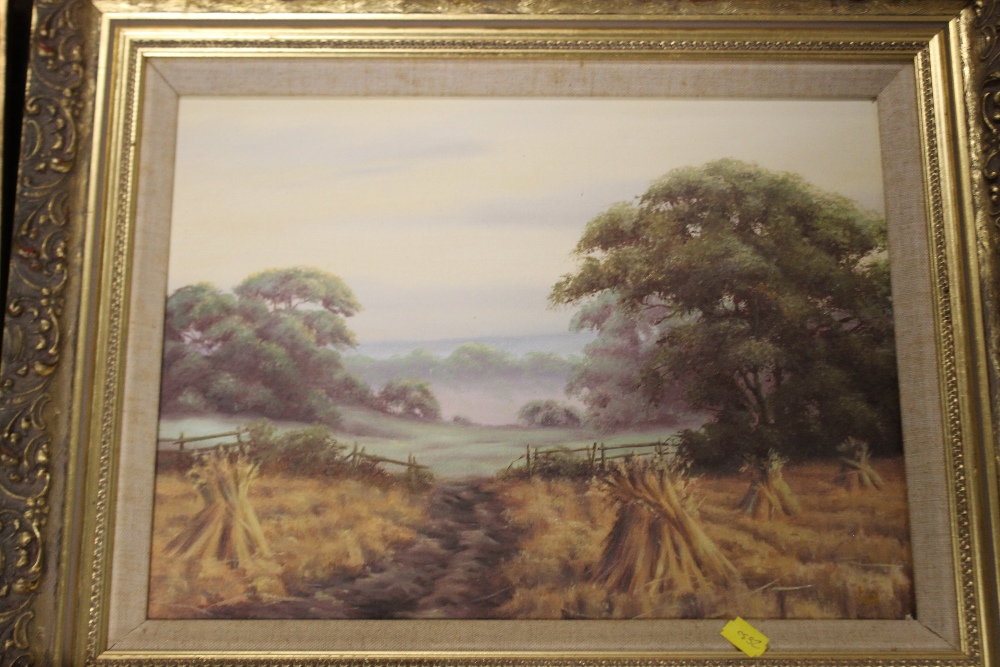 THREE FRAMED OILS OF RURAL SCENES - Image 4 of 4